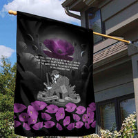 ANZAC Day Remembrance Garden Flag Purple Poppy We Will Remember Them