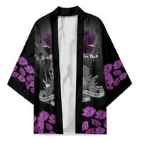 ANZAC Day Remembrance Kimono Purple Poppy We Will Remember Them LT9 Unisex Purple - Polynesian Pride