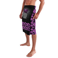 ANZAC Day Remembrance Lavalava Purple Poppy We Will Remember Them LT9 - Polynesian Pride