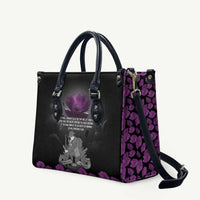 ANZAC Day Remembrance Leather Bag Purple Poppy We Will Remember Them