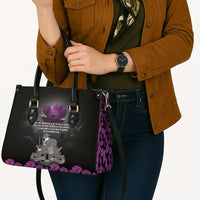 ANZAC Day Remembrance Leather Bag Purple Poppy We Will Remember Them