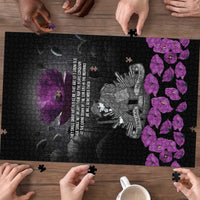 ANZAC Day Remembrance Puzzle Purple Poppy We Will Remember Them