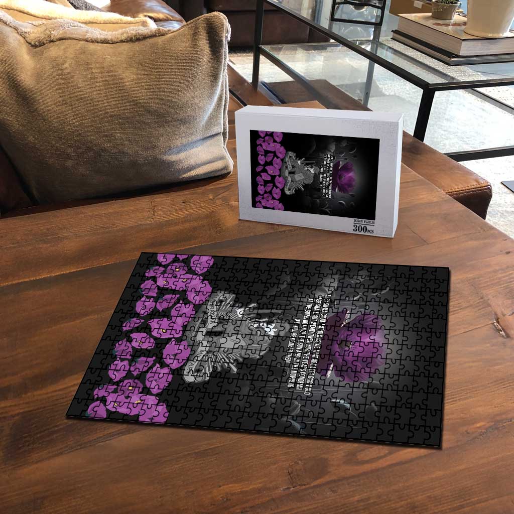 ANZAC Day Remembrance Puzzle Purple Poppy We Will Remember Them