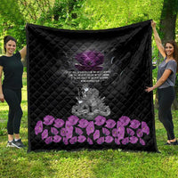 ANZAC Day Remembrance Quilt Purple Poppy We Will Remember Them LT9 - Polynesian Pride