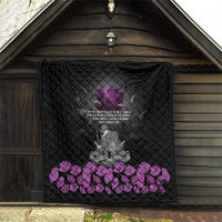 ANZAC Day Remembrance Quilt Purple Poppy We Will Remember Them LT9 - Polynesian Pride