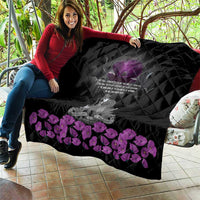 ANZAC Day Remembrance Quilt Purple Poppy We Will Remember Them LT9 - Polynesian Pride