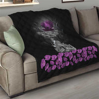 ANZAC Day Remembrance Quilt Purple Poppy We Will Remember Them LT9 - Polynesian Pride