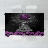 ANZAC Day Remembrance Tablecloth Purple Poppy We Will Remember Them LT9 Purple - Polynesian Pride