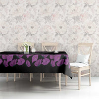 ANZAC Day Remembrance Tablecloth Purple Poppy We Will Remember Them LT9 - Polynesian Pride