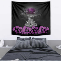ANZAC Day Remembrance Tapestry Purple Poppy We Will Remember Them