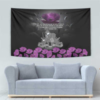 ANZAC Day Remembrance Tapestry Purple Poppy We Will Remember Them