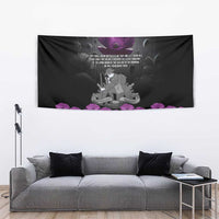 ANZAC Day Remembrance Tapestry Purple Poppy We Will Remember Them
