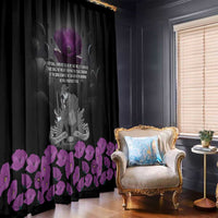 ANZAC Day Remembrance Window Curtain Purple Poppy We Will Remember Them