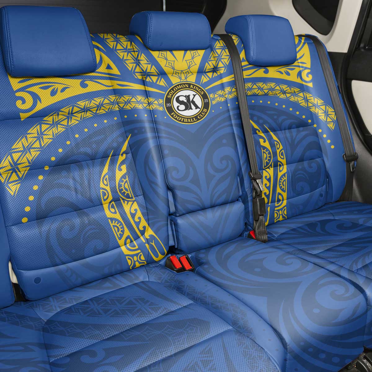 Oceania Football Solomon Kings Back Car Seat Cover Polynesian Tribal Pattern LT9 - Polynesian Pride