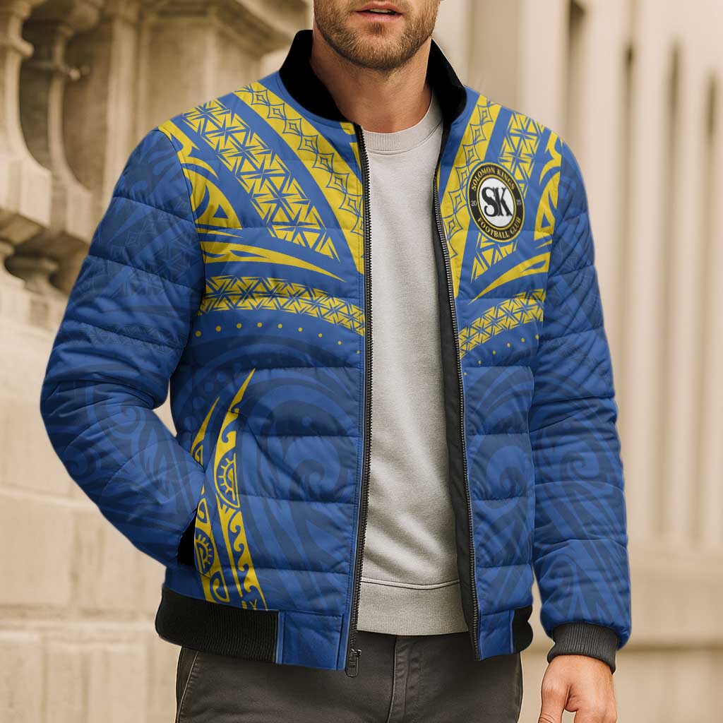 Custom Oceania Football Solomon Kings Bomber Puffer Jacket Polynesian Tribal Pattern LT9 - Polynesian Pride
