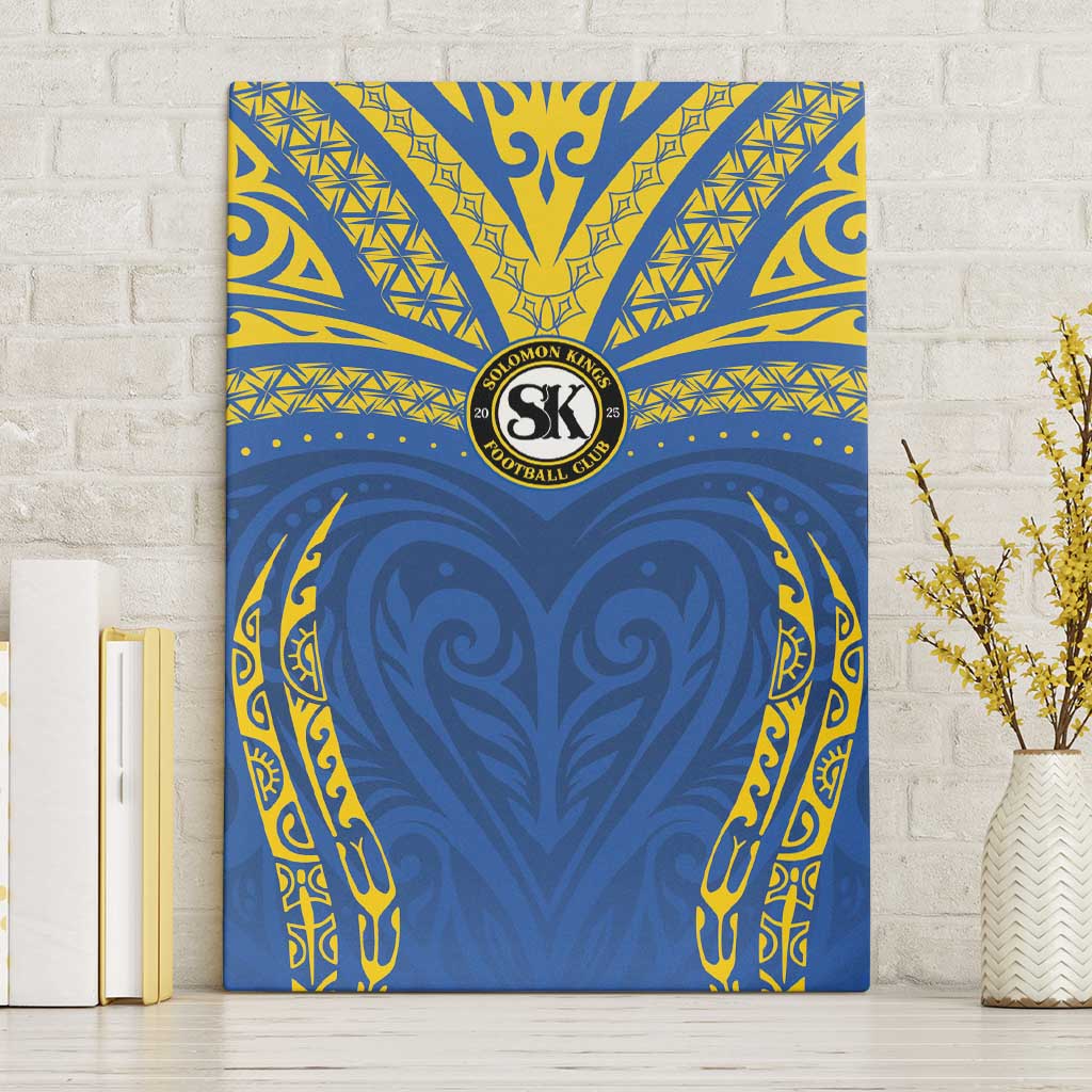 Oceania Football Solomon Kings Canvas Wall Art Polynesian Tribal Pattern LT9 Without Frame Blue - Polynesian Pride