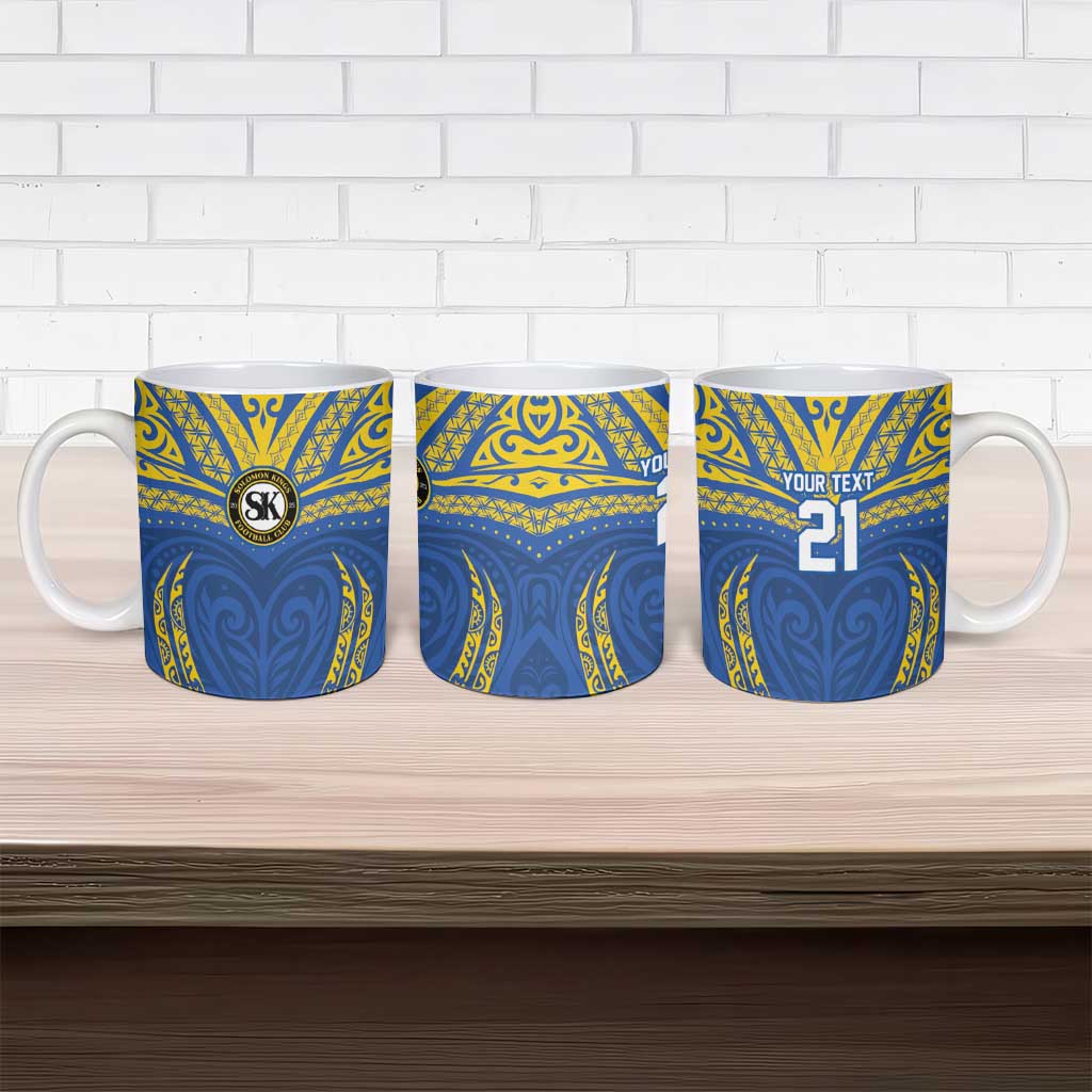 Custom Oceania Football Solomon Kings Ceramic Mug Polynesian Tribal Pattern LT9 - Polynesian Pride