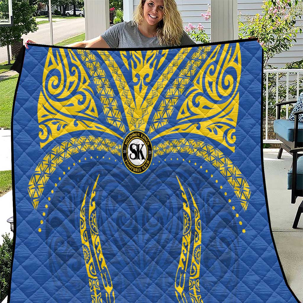 Oceania Football Solomon Kings Quilt Polynesian Tribal Pattern LT9 Blue - Polynesian Pride