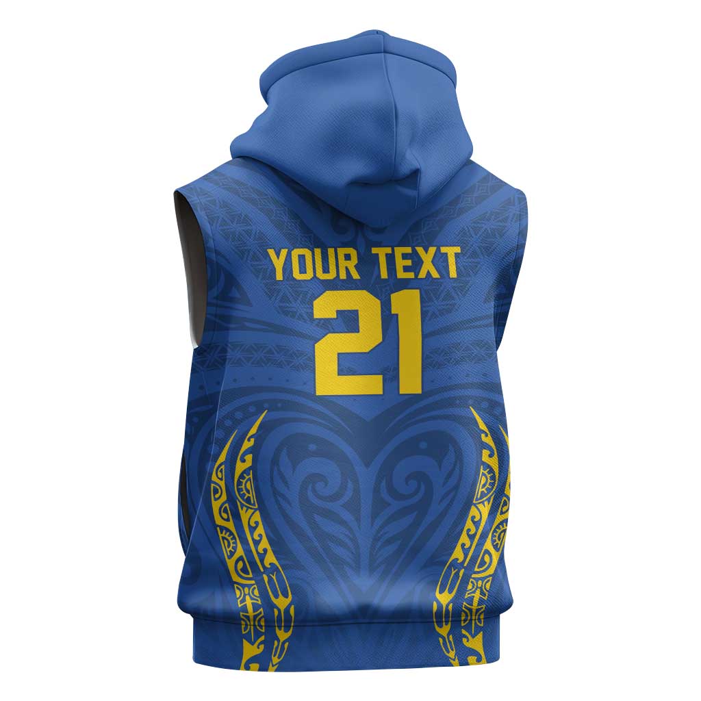 Custom Oceania Football Solomon Kings Sleeveless Hoodie Polynesian Tribal Pattern LT9 - Polynesian Pride