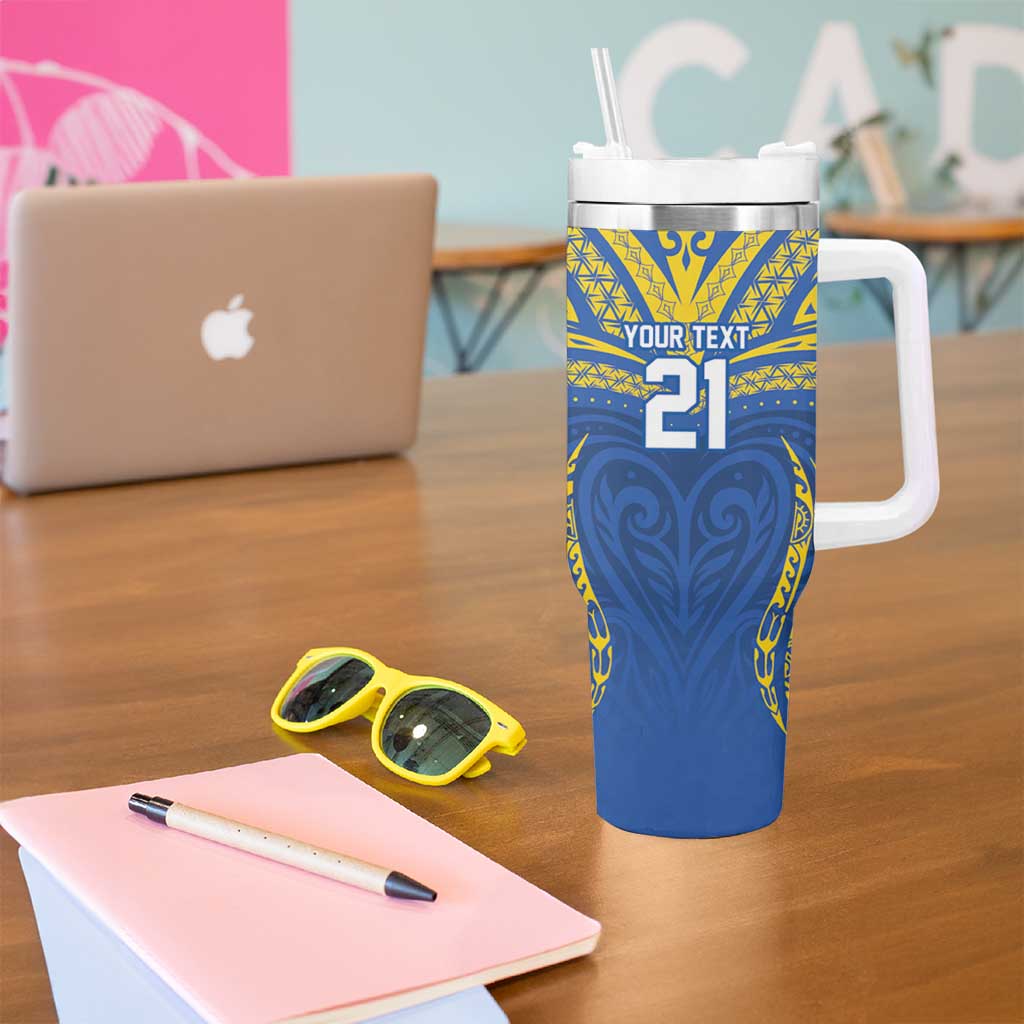 Custom Oceania Football Solomon Kings Tumbler With Handle Polynesian Tribal Pattern LT9 - Polynesian Pride