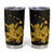 Gold Hawaiian Hibiscus Shaka Sign Tumbler Cup