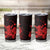 Red Hawaiian Hibiscus Shaka Sign Tumbler Cup