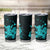 Turquoise Hawaiian Hibiscus Shaka Sign Tumbler Cup