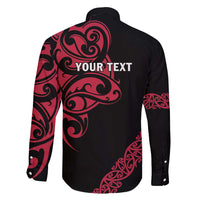 All Black Maori Tribal Tattoo Personalised Family Matching Off Shoulder Short Dress and Hawaiian Shirt Classic Red Polynesian Style LT9 - Polynesian Pride