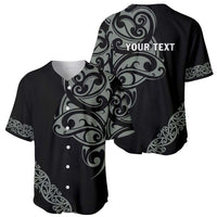 All Black Maori Tribal Tattoo Personalised Baseball Jersey Moss Green Polynesian Style - Polynesian Pride