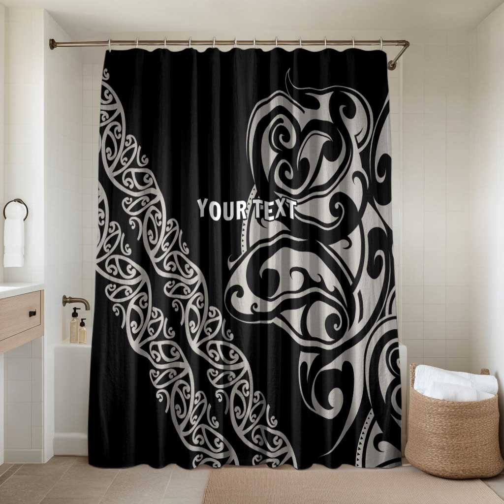 All Black Maori Tribal Tattoo Personalised Bathroom Set Stone Gray Polynesian Style - Polynesian Pride