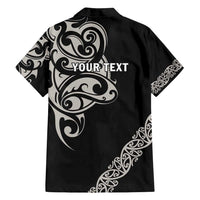 All Black Maori Tribal Tattoo Personalised Family Matching Tank Maxi Dress and Hawaiian Shirt Stone Gray Polynesian Style - Polynesian Pride