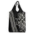 All Black Maori Tribal Tattoo Personalised Grocery Bag Stone Gray Polynesian Style - Polynesian Pride