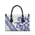 All White Maori Tribal Tattoo Personalised Leather Bag Dark Blue Polynesian Style - Polynesian Pride