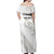 All White Maori Tribal Tattoo Personalised Off Shoulder Maxi Dress Stone Gray Polynesian Style - Polynesian Pride