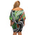 Polynesian Pacific Rugby Tribal Off Shoulder Short Dress Tropical Vibe