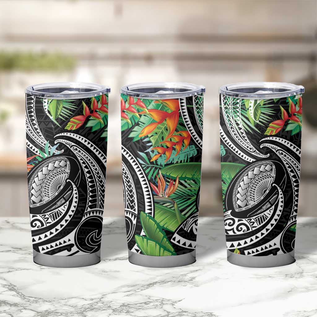 Polynesian Pacific Rugby Tribal Tumbler Cup Tropical Vibe