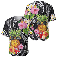 Hau'oli Makahiki Hou Baseball Jersey Aloha Pineapple Tropical Vibe LT9 - Polynesian Pride