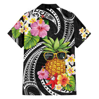 Hau'oli Makahiki Hou Family Matching Off The Shoulder Long Sleeve Dress and Hawaiian Shirt Aloha Pineapple Tropical Vibe LT9 - Polynesian Pride