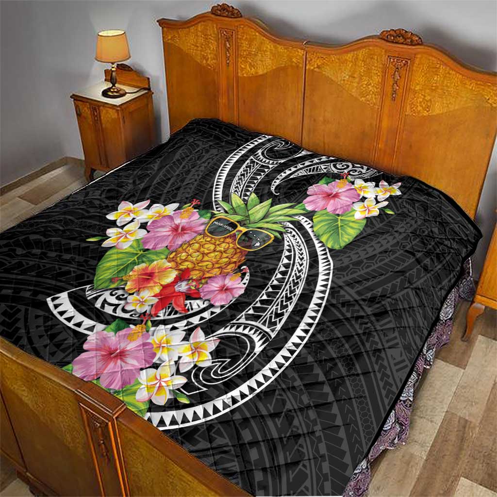 Hau'oli Makahiki Hou Quilt Aloha Pineapple Tropical Vibe LT9 - Polynesian Pride