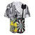 Personalised New Zealand Darts Baseball Jersey Kowhai Floral with Maori Tattoo