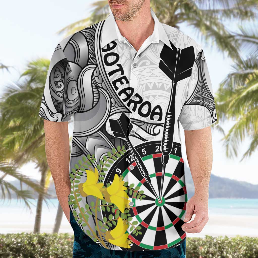 Personalised New Zealand Darts Hawaiian Shirt Kowhai Floral with Maori Tattoo LT9 - Polynesian Pride