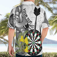 Personalised New Zealand Darts Hawaiian Shirt Kowhai Floral with Maori Tattoo LT9 - Polynesian Pride