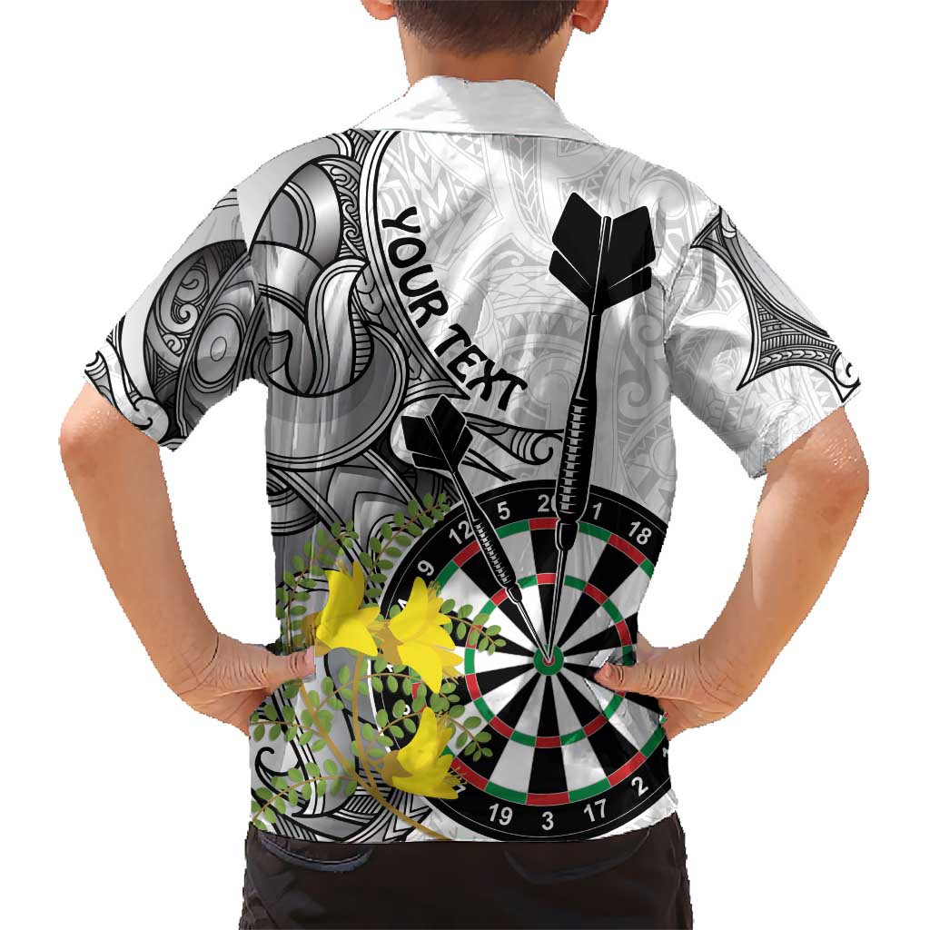 Personalised New Zealand Darts Hawaiian Shirt Kowhai Floral with Maori Tattoo LT9 - Polynesian Pride