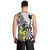 Personalised New Zealand Darts Men Tank Top Kowhai Floral with Maori Tattoo