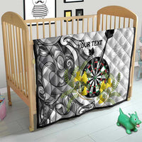 Personalised New Zealand Darts Quilt Kowhai Floral with Maori Tattoo LT9 - Polynesian Pride