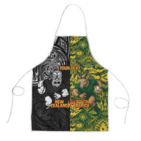 Custom New Zealand vs South Africa Apron Rugby Rivalry Two Nations One Battle