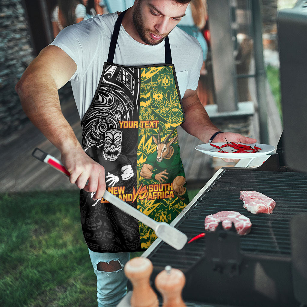 Custom New Zealand vs South Africa Apron Rugby Rivalry Two Nations One Battle