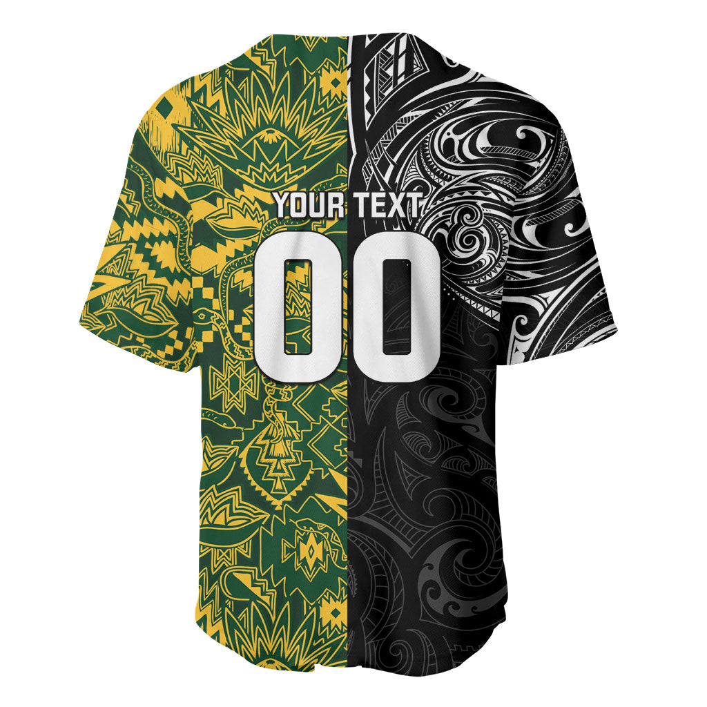 Custom New Zealand vs South Africa Baseball Jersey Rugby Rivalry Two Nations One Battle