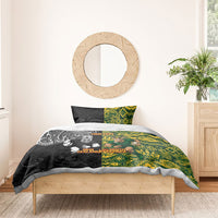Custom New Zealand vs South Africa Bedding Set Rugby Rivalry Two Nations One Battle
