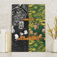 Custom New Zealand vs South Africa Canvas Wall Art Rugby Rivalry Two Nations One Battle